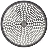 OXO Good Grip Abflusssieb/Haarsieb aus Edelstahl für die Dusche, Schwarz