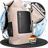FREIWIND wasserdichter Rucksack tauchfähig - 100% sicher, 30-35l Volumen inkl. 17' Laptopfach und Rolltop, Rucksack wasserdicht aus hochwertigem 600D TPU mit Frontfach und ergonomischen Trägern