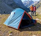Zelt 2 Personen, Camping Kuppelzelt Einstab Ultraleicht, wasserdicht & Winddicht, 3-4 Saison, Doppelwand Trekking Hiking Backpacking Einmann Biwakzelt