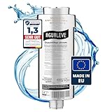 AGUALEVE® Duschfilter – Wasserfilter Dusche – in chrom – gegen Kalk, Schwermetalle, Chlor, Schmutz, wirkt bakteriostatisch – schönere Haut & Haare – Markenqualität Made in EU