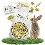 Hoppel-Mix, getreidefreies Kaninchenfutter ohne Pellets, mit viel Rohfaser und leckeren Zutaten 1kg
