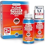 Patronus Flöhe Power Fogger - 2x 150ml - effektiver Floh-Fogger mit maximaler Sofortwirkung zur Abwehr gegen Flöhe in der Wohnung - für schwierig erreichbare Floh-Verstecke