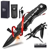 Vatertagsgeschenk für papa Multitool Messer - Geschenk vatertag für Männer Vater Stiefvater,Geschenke zum vatertag Ausgefallene, Taschenmesser Multifunktion Pocket Tool für Outdoor Camping DIY