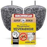 Waspinator Wespennest Attrappe – 2 Pack, Wespenabwehr Mittel zum Aufhängen im Freien, Anti-Wespen Nestattrappe, wasserdichte und reißfeste Abschreckung für den Außenbereich