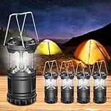 ILEEDear Campinglampe Batteriebetrieben, Tragbare Ultrahelle led laterne, Faltbare Camping Hängelampe, Überlebenskit，zum Wandern Camping, notfall ausrüstung stromausfall usw 4 Stück