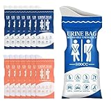 Kievano 15 Stück Notfall Toilette – Tragbare Einweg Urinbeutel 800ml mit Baumwoll-Saugkern, Auslaufsicher & Geruchshemmend, für Frauen, Männer, Kinder, Auto, Reise, Camping