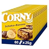 Müsliriegel Corny Classic Schoko-Banane, mit Schokolade und Banane, Multipack 60x25g