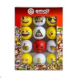 Second Chance Unisex – Erwachsene Offizielle Emoji Golfbälle (Packung mit 12 Stück), Rot, Einheitsgröße