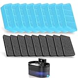 PEKTACO Ersatzfilter für Katzentrinkbrunnen, 2,2 l/74 oz, Ersatzfilter und Schwämme für automatischen Haustiertrinkbrunnen (9er-Pack)