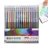 jopiuieo Buntes Gelstift-Set, Glitzer-Gelstift-Set | Farbiges Gel-Marker- -Stift-Set,Colors Art Glitzerstifte zum Kritzeln, Zeichnen, Schreiben, Schulprojekten, Karten, Tagebuch