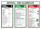 Aushang am Arbeitsplatz - Notfall- und Alarmplan - Folie selbstklebend, langnachleuchtend - 50 x 70 cm