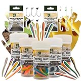 Zite Fishing Twerky Tailer 3-in-1 Forellenköder Starterset | 7cm Gummiköder Set für Forelle | Mit Tungsten Jighaken & Cheburashka Rig | Käse Knoblauch Aroma | UL Köder Spoon Alternative