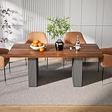 EUNEWR Esstisch, Esszimmertisch 120 x 80 cm für 6–10 Personen, Hölzerner Küchentisch Retro Industrieller Esszimmertische für Esszimmer, Küche, Wohnzimmer