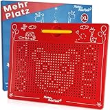 Mamas Reise Hacks Magnetspiel XL Groß [Beschäftigung Autofahrt & Zuhause] Magnettafel für Kinder ab 3 Reisespiel & Magnet Zeichentafel Spielzeug zum Schreibenlernen