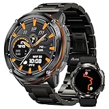 KOSPET Tank T3 Ultra 2 GPS Smartwatch Herren,Edelstahlgehäuse, 50+ Tage Akkulaufzeit, Bluetooth anrufen, Fitnessuhr mit 170 Sportmodi, 24/7 Gesundheitsüberwachung, 5ATM Wasserdicht, Mental Armbanduhr