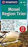 KOMPASS Wanderkarte 834 Mosel, Region Trier 1:50.000: 4in1 Wanderkarte mit Aktiv Guide und Detailkarten inklusive Karte zur offline Verwendung in der KOMPASS-App. Fahrradfahren.