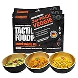 Tactical Foodpack 3er Set - 3 vegane Gefriergetrocknete Mahlzeit für Camping, Survival Outdoor Nahrung. Tracking oder Notfallrucksack – Fertiggerichte wie hausgemacht zum Verzehr bereit