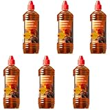 Moritz 6X 1000 ml Grill Anzünder Gel für alle Arten von Kohle - Kamine - Brennpaste in 1Liter Flasche Tischgrill flüssiges Anzündgel Feuergel für Grill und Kamin geruchlose Brennpaste