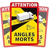 3er Set LKW Aufkleber Toter Winkel (17 x 25 cm) - Verpflichtend für Frankreich - Angles Morts Wohnmobil Aufkleber