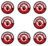 Sammys Shirt Store 48 Stück Aufkleber 4cm rund Keine Chance den Zecken Sticker Sparpack gut haftend Aktiv Werden 4 cm