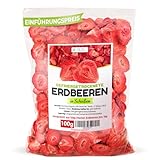 GEFRIERGETROCKNETE ERDBEEREN, 100g Früchte in Scheiben, 100% Trockenfrüchte - natürlich und ohne Zusatz von Zucker oder Zusatzstoffen, Höchste Qualität von Detox Organica
