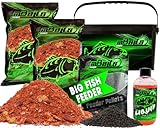 Angel-Berger Magic Baits Futterset mit Eimer Angelfutter Groundbait Liquid Pellets (Big Fish Feeder)