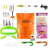 FAR-OUT Survival Angelset - Outdoor Bushcraft Mini Fishing Kit - Kompaktes Überlebens Angel Kit