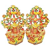 Das Geld der Vorfahren verbrennt Nicht. Joss Paper Ancestor Money Tree, Mehrfarbig, 60 x 32 cm, mehrere Packungen(8pcs)