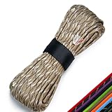 4in1 Survival Paracord 550 Paracord 550 Feuerkordel Paracord 10 Stränge, 5/32 Zoll Durchmesser US Militär Typ III 550 Fallschirmschnur mit integrierter Angelschnur, Feuerstarter Zunder