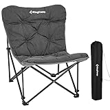 KingCamp Campingstuhl Lindon Relax Schmetterlingsstuhl Lounge Stuhl Stahl 136kg Slate Grey
