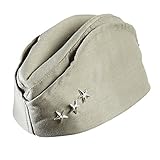 W WIDMANN MILANO Party Fashion 9512U - US-Soldat Mütze mit 3 Sternen, 2. Weltkrieg, Armee, Soldat, Hut, Kopfschmuck, Accessoire, Mottoparty, Karneval