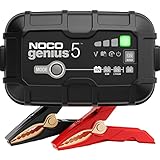 NOCO GENIUS5: 5A Intelligentes Batterieladegerät, 6V/12V Ladegerät, Erhaltungsladegerät und Desulfator mit Temperaturkompensation