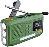 infactory Notfallradio: Mobiles DAB+-Kurbelradio mit EWF, Solarpanel, LED, USB, Bluetooth 5 (Radios, Notfallradios, Radio mit Batterie)
