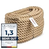 Seilwerk STANKE Juteseil Naturfasern gedreht Tauwerk Hanf Jute Tau Seil Tauziehen Absperrseil Handlauf 6mm 5m