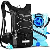 Lunidry Fahrradrucksack mit Trinkblase 3L, Laufrucksack Trinkrucksack 15L für Damen & Herren, Wasserdicht Sportrucksack Hydration Rucksack für MTB Ski Bike Outdoor Sport