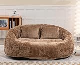 LIFEISLE Sitzsack Sofa 2 Sitzer Couch aus zerkleinerten Schwamm, Loungesesse, Bean Bag Sessel Wohnzimmer Schlafzimmer Gästezimmer Kinderzimmer Kaffee