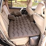 Sinbide Auto Matratze, SUV Luftmatratze mit Pumpe, Aufblasbare Camping Bett Kombi für Auto Rücksitz, geteilt beflockte Oberfläche Luftbett für Reisen Camping Outdoor(grau)