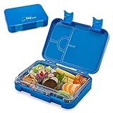 schmatzfatz Junior Brotdose für Kinder mit Fächern, Bunte Kinder Brotdose, Bento Brotdose Unterteilt & Auslaufsicher, BPA-Freie Lunchbox Kinder für Kita, Bento Box Kinder, Sichere Vesperdose