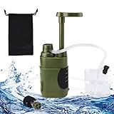 Wasserfilter Outdoor, 3000L Outdoor Survival Camping Trinkwasserfilter, tragbarer Wasserreiniger für Wasserreinigung Camping Wandern Notfall Vorbereitung Outdoor Lebensrettung Wasserreiniger