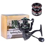 Zite Fishing Spinnrolle 3000 7+1BB | Hochwertige Angelrolle Barsch Zander Hecht Angeln | Spinning Reel mit Zwei Alu-Spulen