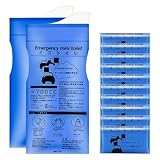 12 Stück 700ml Urinbeutel für Unterwegs, Camping Toilettenbeutel Campingtoilette Beutel, Gel Mobile Notfalltoilette für Reisen Outdoor Stau Auto Reisetoilette Erwachsene Erbrochene Beutel