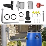 Regenwassersammler, 70-100mm Fallrohr Regensammler Speedy, Regendieb Wasserfangsystem mit 1m Schlauch, Regentonnen Anschluss Verbinder Set mit Montagezubehör für Dächer bis 80 m²