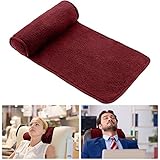 Nackenkissen für Liege, Kopfkissen, verstellbares Plüschkissen, Nackenrolle, rutschfest, Fleece, Couch, Nackenkopfstützkissen für Reisen, Zuhause, Liege, Sofa, Sessel, Burgunderrot
