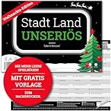 Weihnachtsspiel: Stadt Land Unseriös Weihnachts-Edition | Geschenkidee | Stadt Land Fluss mit 72 Kategorien. Lustiges Familienspiel für Weihnachten | DIN-A4 Spielblock | Weihnachtszeit & Advent