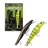 Zanderfang Zander-Wobbler TAUMLER - Wobbler Angeln Kunstköder Set 2 x Wobbler schwarz 11cm - 14,5g