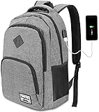 YAMTION Rucksack Laptop Rucksack Studenten Herren mit USB-Ladeanschluss für Schule Arbeit,35L