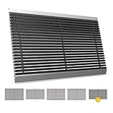 Entrando Fußmatte 50x80 cm – Aluminiumprofil, wetterbeständig & formstabil – Schmutzfangmatte für Eingang, Haus & Mehrfamilienhaus – rutschfest, strapazierfähig – Schwarz