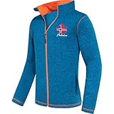 Nebulus Herren Fleecejacke Chios, warme Fleece Jacke, mit langem Full-Zip Reißverschluss, Malibu-orange - L