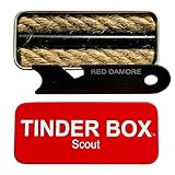 RED DAMORE – Tinderbox Scout – Feuerstarter-Set, Ferrostab, Feuerstahl, Feuerstürmer, Camping, EDC, Bushcraft