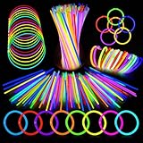 UooEA Knicklichter Party Set für Kinder – 100 Leuchtstäbe mit 100 Verbindern , Neon Party Deko für Halloween, Weihnachten, Festival & Hochzeit , Mitgebsel & Gastgeschenke für Kindergeburtstag